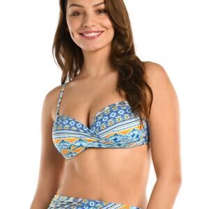 La Blanca Scarf City Over The Shoulder Wrap Bikini Top 12 NWT